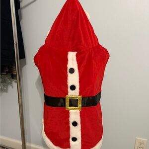 Red Santa Dog Costume with Hood